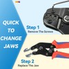 HKS Ratcheting Crimping Tool Set 11 PCS with Changeable Jaws