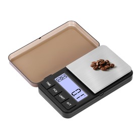 Muaket Digitale Kaffeewaage mit Timer, 0,1g/2kg Küchenwaage für Espresso und Pour-Over-Kaffee, Milligramm Feinwaage mit 7 Gewichtseinheiten, Digitale Waage mit TARA-Funktion und Manuelle Zeitmessung