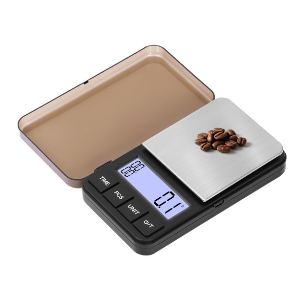 Muaket Digitale Kaffeewaage mit Timer, 0,1g/2kg Küchenwaage für Espresso und