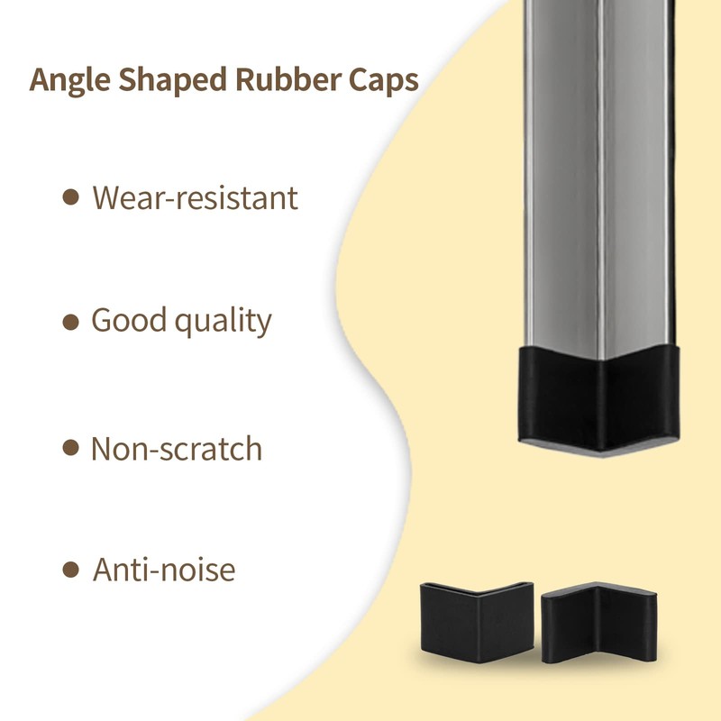 Flyshop Metal Porch Gliders L Shaped Durable Thick Rubber Angle