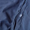 HOMESCAPES Luxury Soft Linen V Shaped Pillowcase Plain Navy Blue