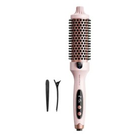 Cepillo Térmico Wavytalk, Cepillo Redondo De Cerámica, Rosa                                                                                           