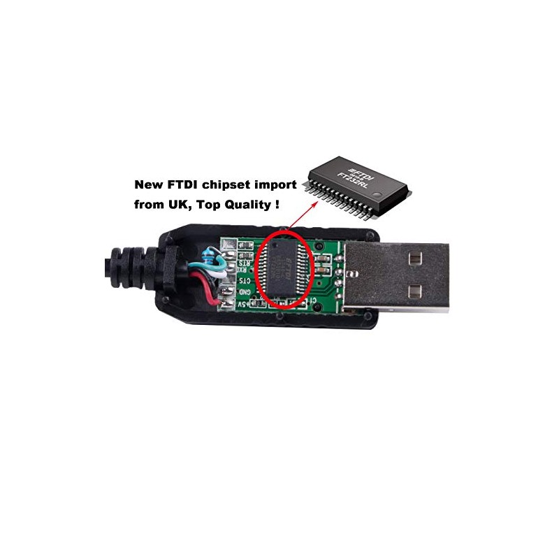 Suamdoen FT231XS USB Serial to 3.5mm Stereo Jack Cable USB