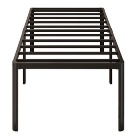 Yicensen 24 Inch High Twin Bed Frames with Rounded Corner Legs, Heavy Duty Metal Twin Size Platform Bed Frame No Box Spring Needed, Easy Assembly, Noise Free, Black