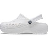 Crocs Women's Baya Platform Wooden Shoes, White