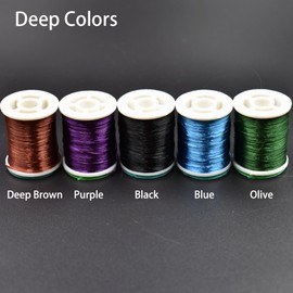 10 Colors Fly Tying Floss Thread Silk Shiny Fly Tying Materials for Nymphal & Streamer Flies (10 Spools Total (5 Light +5 Deep))