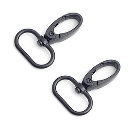 FUYEJIA 25mm Black Swivel Clasp Hook Buckles purse hardware Slide Buckles dog collar diy 15pcs, Black, 25mm