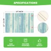 Blue Watercolor Striped Placemats Set of 4, 12x18 Inch Seasonal