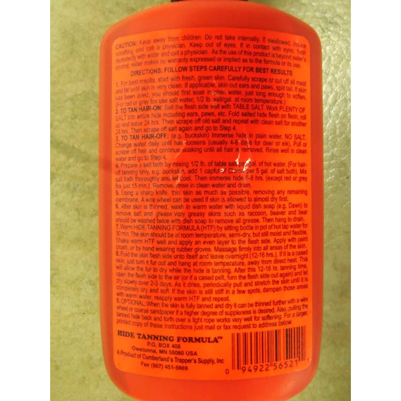 Deer Hunter's & Trapper's 3 Bottles Hide Tanning Formula Fur