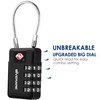2 Pack TSA Approved Travel Luggage Locks 4-Digit, Metal Cable