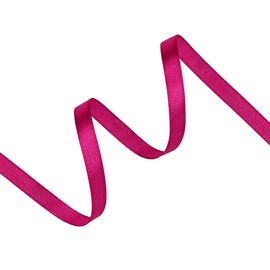 Kryvus Rose Red Satin Ribbon 1/4 inch X Continuous 25 Yards, Single Face Polyester Ribbon Perfect for Gift Wrapping, Flower Bouquet, Wedding Decor, Crafts, Bow Making, Sewing and More