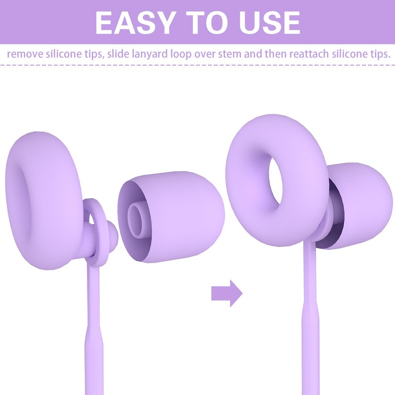 Earplug Lanyard [2 pcs] with Magnetic Tug-Resistant Safety Cord, Flexible
