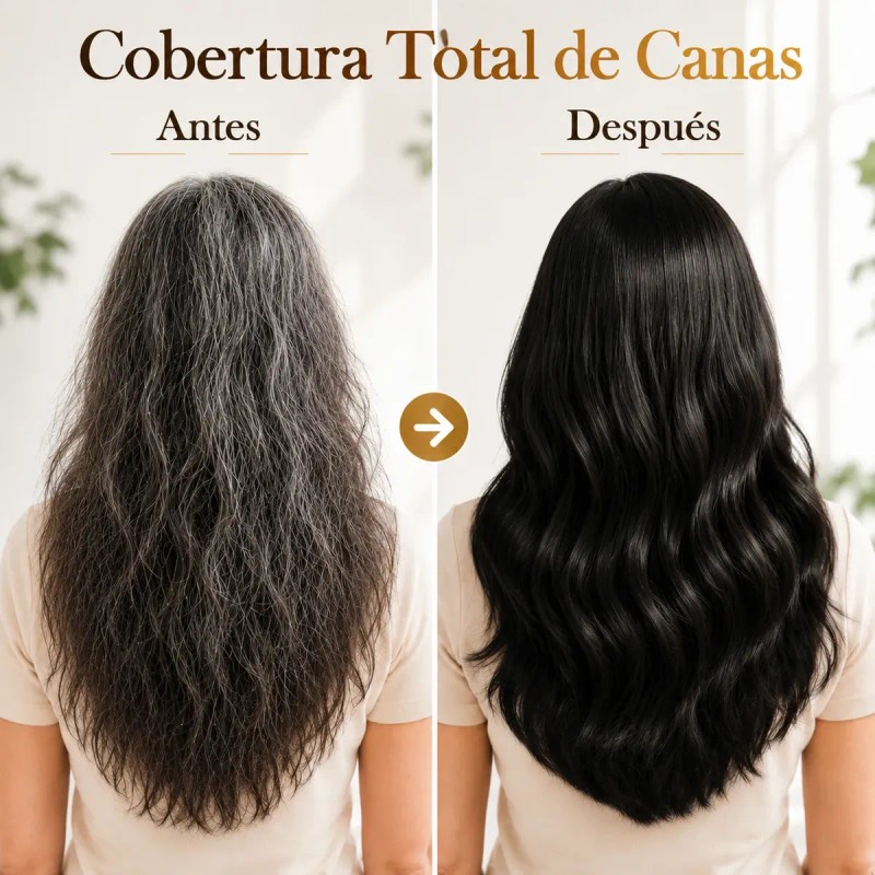 Shampoo Tinte Cubre Canas Ginseng Color Natural Hombre/mujer