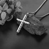 HUKKUN Cross Necklace for Men Sterling Silver Cross Jewellery for