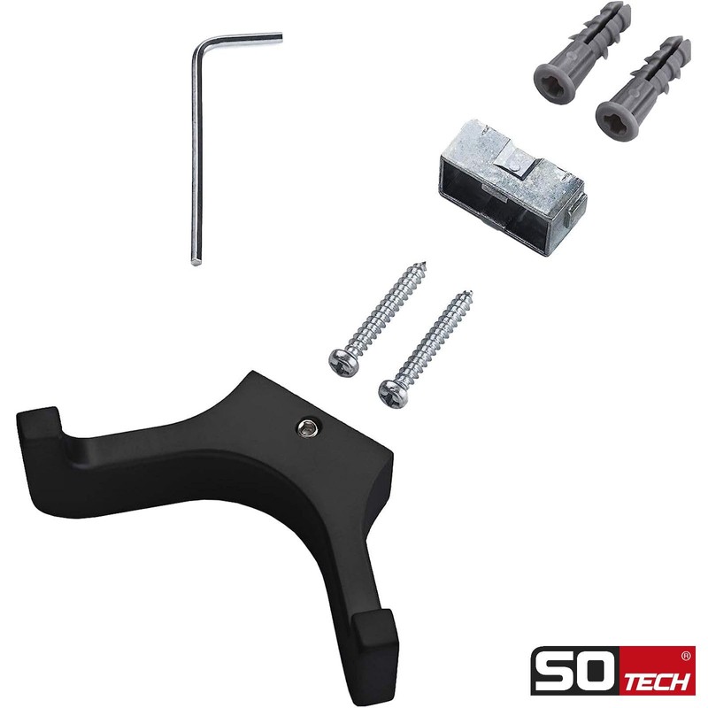 SOTECH Bill Double Hooks Matt Black 72.5 x 29 x