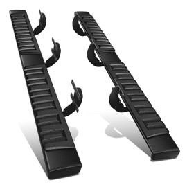 DNA MOTORING 6 Inch Wide Flat Running Boards Side Step Bars Compatible with 2019-2024 Ram 1500 Quad/Extended Cab, STEPB-A-0022