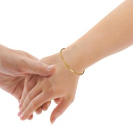 Touchstone NEW Indian Bollywood Fashion Exotic Hand Beaten Pattern Wrist Enhancer Thin Free Size Very Awesome Designer Jewelry Cuff Delicate Bracelet In Gold Tone For Women.