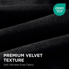 Joydeco Black 100% Blackout Curtains 108 Inch 2 Panels, Luxury Thermal Insulated Black Velvet Curtains for Bedroom Living Room, Soundproof Blackout Window Drapes, Rod Pocket & Back Tab (62W x 108L)