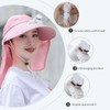 Summer Women USB Charging Fan Visor Hat with Face Neck