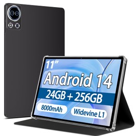 SKYEGG Tablet 11 inch Android 14 Tablets, 24GB+256GB+1TB Expand, Widevine L1 Compatible 8-Core Tablet PC with 5G WiFi, 8000mAh Big Battery, 13MP Camera, 11'' IPS HD Touchscreen, Face ID, GPS(Grey)