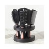 Lumina D Hair Comb & Brush Beauty Set (7 Pieces) for Volume & Drying 7-Piece Brush Set - Red