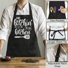 Qoibraze Funny Cooking Apron, Black Chef Aprons with Adjustable Neck