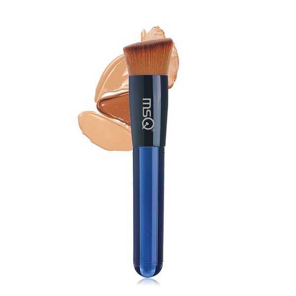 MSQ Make-Up Brush Set 29pcs Professional Makeup Brushes with Makeup Bag, Soft Synthetic Hair, Foundation Brush, Powder Brush, Eye Brush, Lip Brush, Concealer Brush - Silver & Black