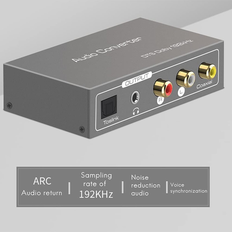 Byttlerom 192Khz Audio Converter Toslink Optical Coaxial -Compatible ARC to
