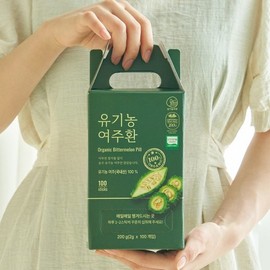 Organic Maru 저온건조 유기농 여주환스틱 2g x 100개입 Low Temperature Dried Organic Bitter Melon Sticks 2g x 100 Pieces
