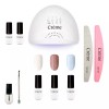 Creme Nails Kit Basico Creme 3 Esmaltes Gel 5ml Lampara