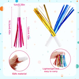 GSrenyu 60 Pcs Colorful Noise Makers, Party Blowers Graduation Party Noise Maker, Glitter Metallic Fringed Noise Maker, Party Horns Blowers for Birthday Party, Graduation, Wedding