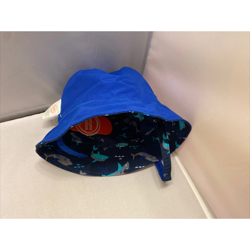 Wonder Nation Boys Sun Hat Reversible Bucket One Size Blue