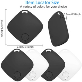 4pcs Key Finders Bluetooth Item Finders, Smart Bluetooth Tracker Item Locator with Anti-Lost Alarm Reminder, Bluetooth Tracker Tag Compatible with Android and iOS, Suitable for Kids Pet Wallet Luggage