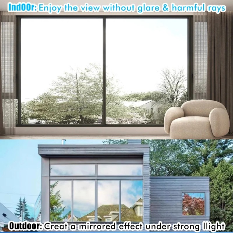 Unbranded One Way Privacy Window Film 17.7"x78.7" Window Tint Home