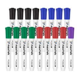 maxtek Dry Erase Markers Chisel Tip, 17 Count 5 Colors Whiteboard Markers, Low Odor Dry Erase Markers
