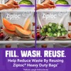 Ziploc Heavy Duty Gallon Food Storage Bags, Seal Top Closure,