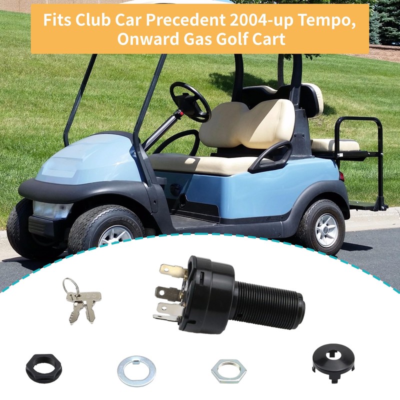 WHITE HAND Golf Cart Ignition Switch with 2 Keys 4