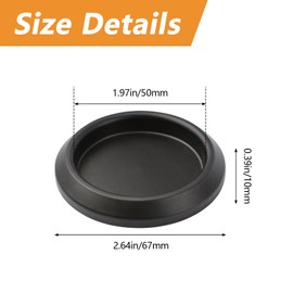 MOROBOR 2 Pack Self-Stick Closet Door Finger Pull, Stainless Steel Round Sliding Pull, Recessed Kitchen Cabinet Handles Pull, Invisible Door Handle, Matte Black