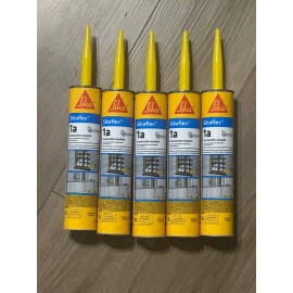 Sika 5 Pack Sikaflex 1A Polyurethane Construction Sealant Caulk, Black, In Date