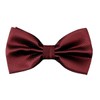 Alizeal Mens Solid Mini Squares Formal Banded Bow Ties (Maroon)