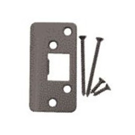 Emtek 93224 1-7/8" X 3-5/8" Heavy Duty Full Lip Deadbolt Strikeplate, Pewter