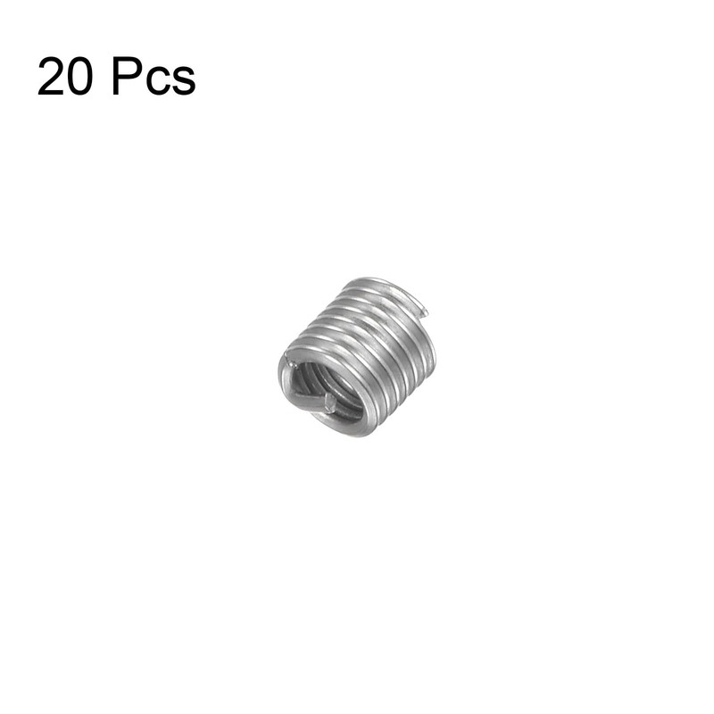sourcing map 20pcs Wire Thread Inserts M2 x 0.4 2D