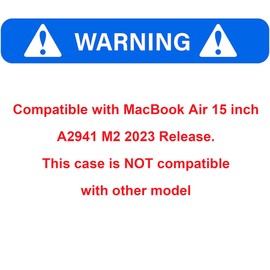 RUBAN Case for MacBook Air 15 inch 2024 2023 Release A3114 A2941 M3 M2 Chip with Liquid Retina Display & Touch ID, Protective Plastic Hard Shell Case Cover (Black)