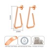 Philip Jones Rose Gold Plated Triangle Hoop Earrings