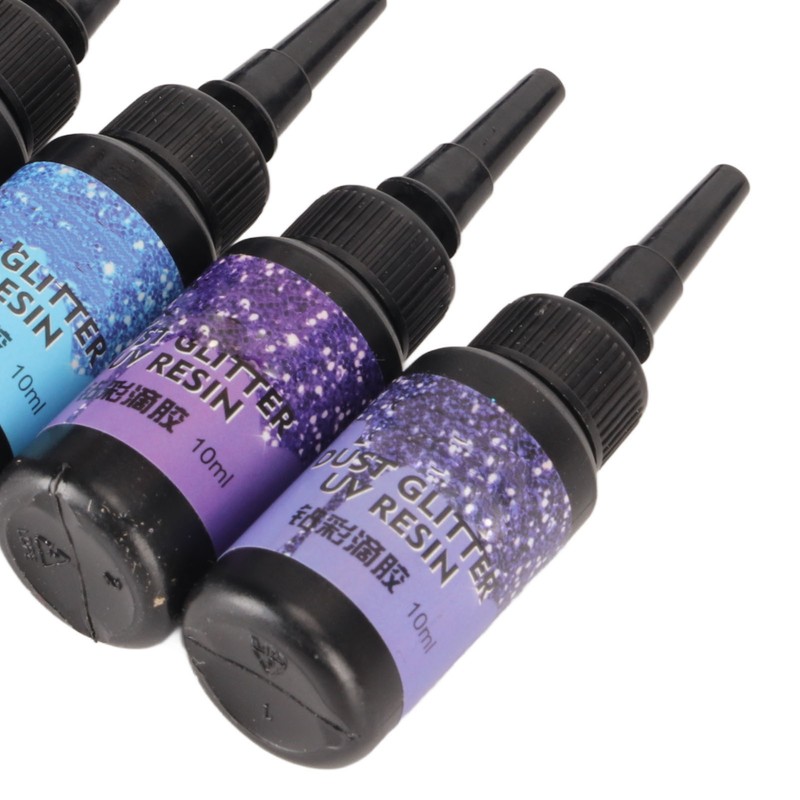 6pcs Colored UV Resin 10ml Each Pen Shaped Fast Curing