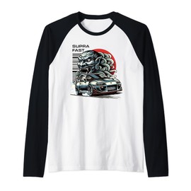 Supra Sports Car Raglan Baseball Tee