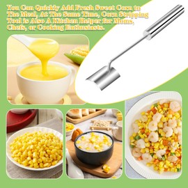 Nevellir 2pcs Corn Peeler for Corn on The Cob, Stainless Steel Kitchen Corn Cob Stripper, Removes Corn Stripper for Corn on The Cob In Seconds for Dining Enthusiasts Peelers for Kitchen