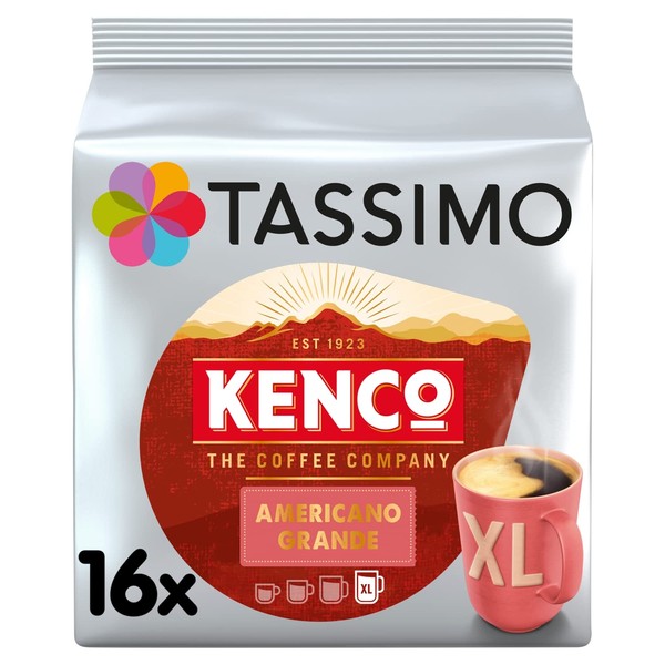 TASSIMO Kenco café tostado medio 16 T discos (Pack de 5, total 80 T discos)