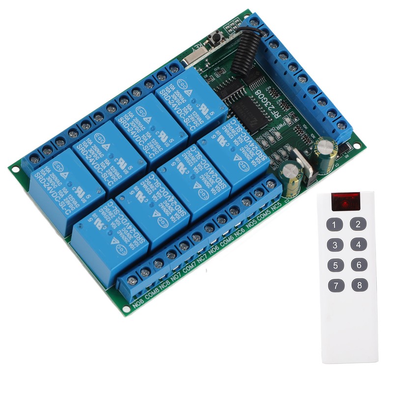 Remote Control Module 8 Channels 433.92MHz Multifunctional 100m Fixed Encoding