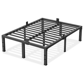 Yitong Angel King Size Bed Frame 16 inch High 3500 lbs Heavy Duty Metal Platform Mattress Foundation with Steel Slat Support/No Box Spring Needed/Noise Free/Non-Slip/Easy Assembly